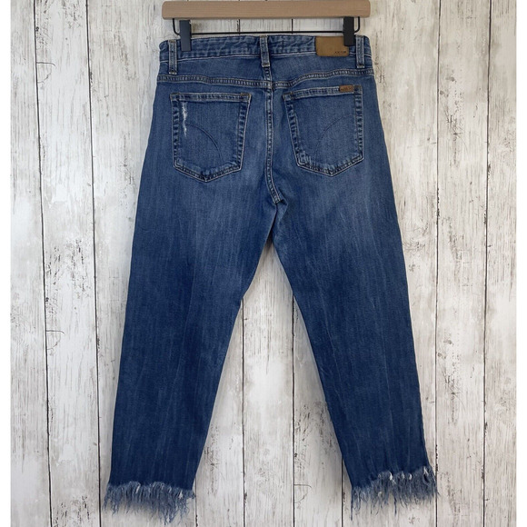 Joe’s Jeans ex-lover boyfriend crop collector’s Sz 27 Distressed boho raw hem - Picture 6 of 14